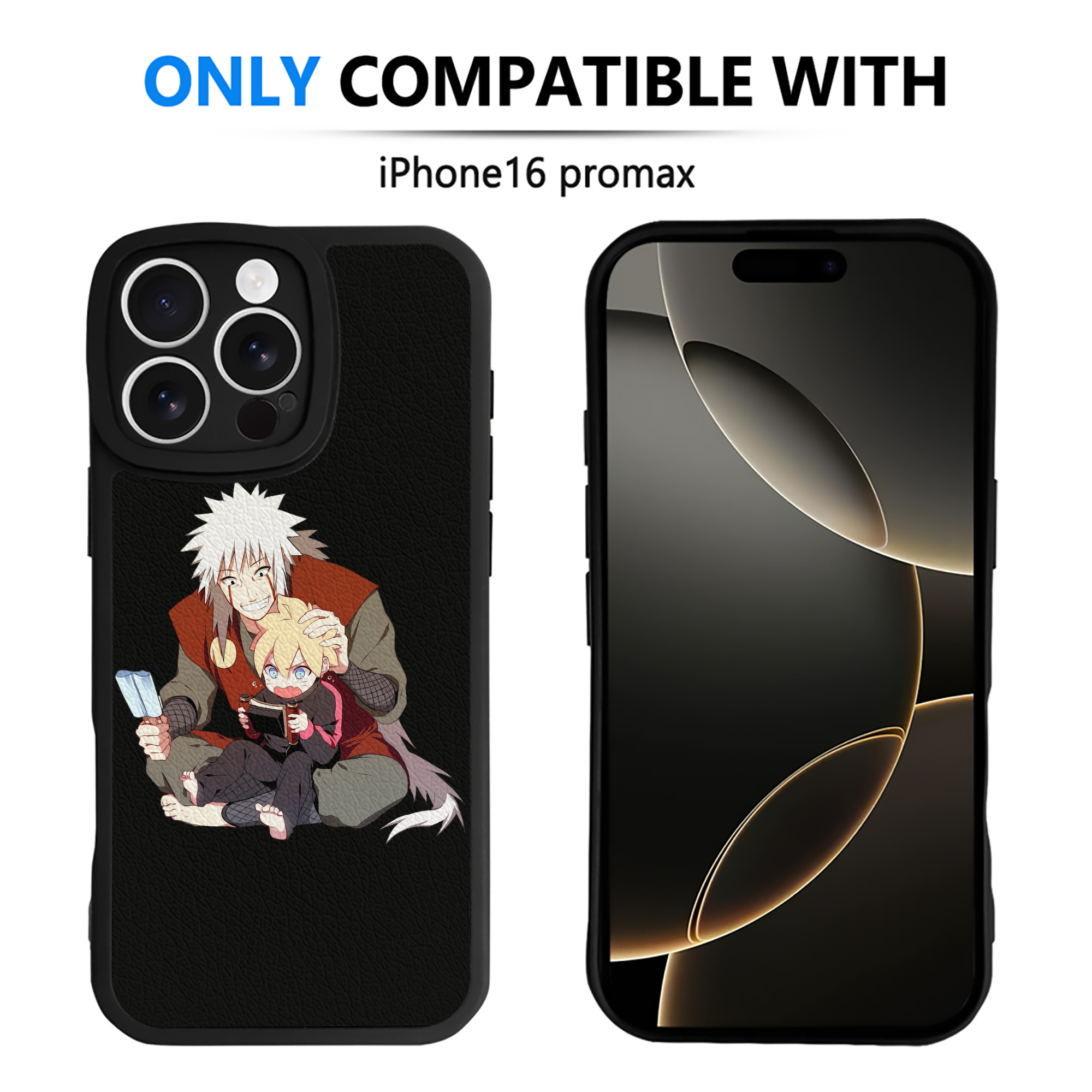 （画像用） NARUTO -ナルト- 自来也（じらいや） Jiraiya 【iPhone 16シリーズ対応】シリコンスマホケース（レザー調） 材質：シリコン